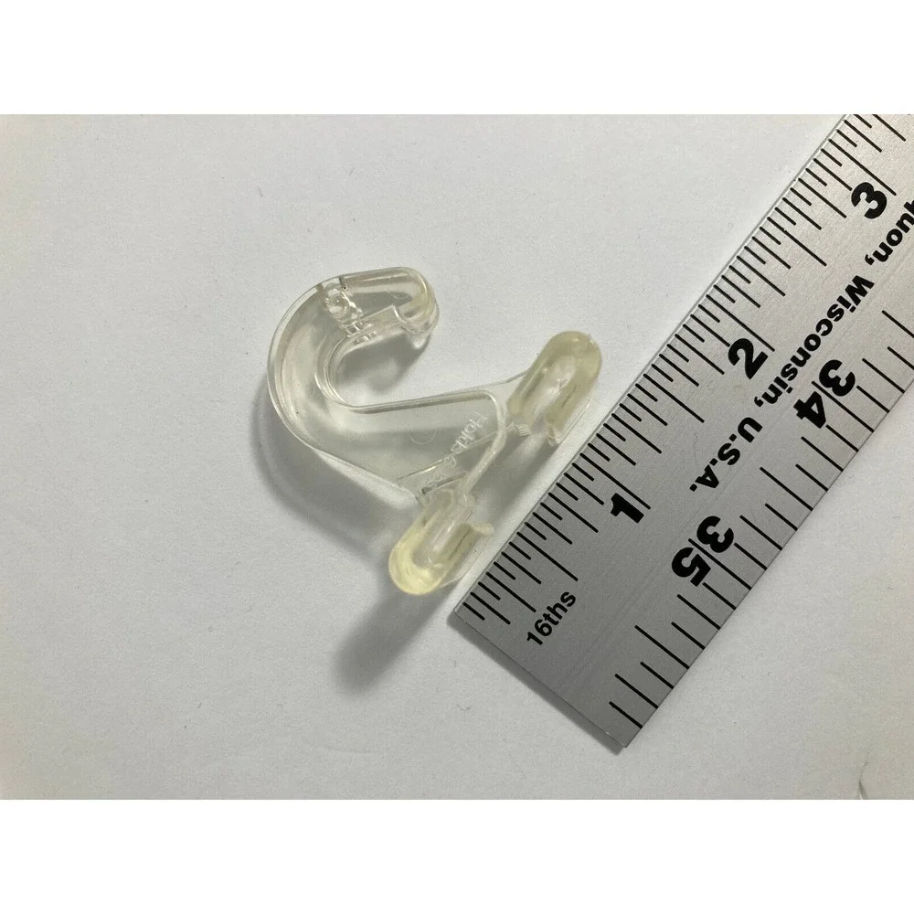 Pack of 4- Crystal‎ Clear Hinged Plastic Ceiling Hooks for Drop-Ceiling